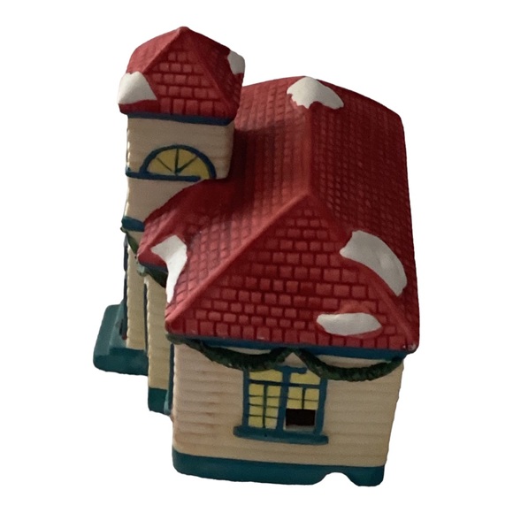 Department 56 Snow Village Jefferson School Porcelain/Ceramic Building. - Picture 3 of 5